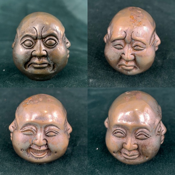 Vintage Brass Buddhist Zen Fengshui Decor - Picture 7 of 8